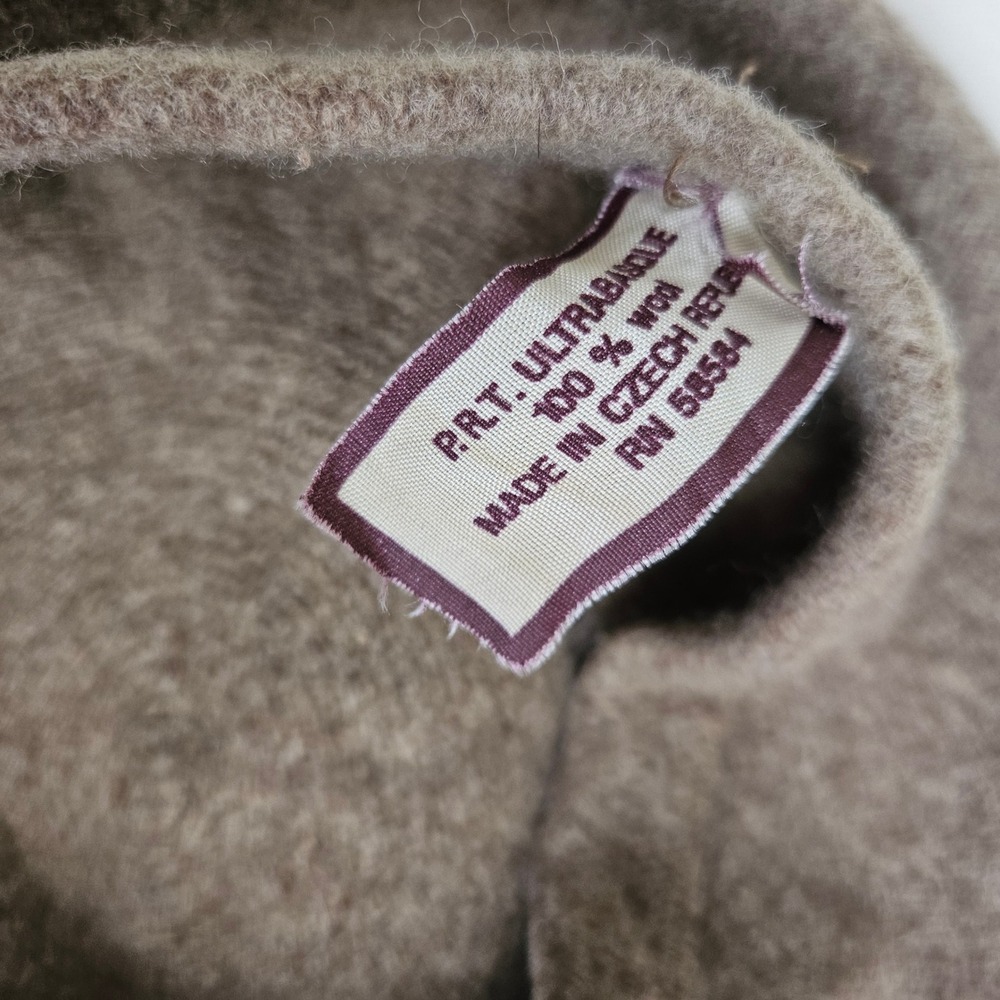 Vintage P.R.T. Ultrabasque 100% Wool‎ Beret Hat Beige Tan - Picture 10 of 13